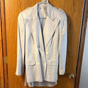 Vintage Evan Picone Women's Sky Blue Suit